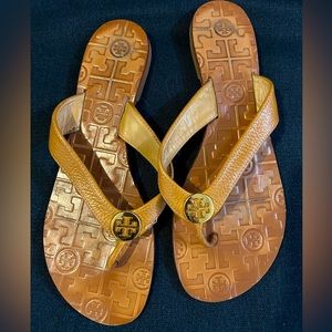 Tory Burch Brown Leather Flip Flop Size 8